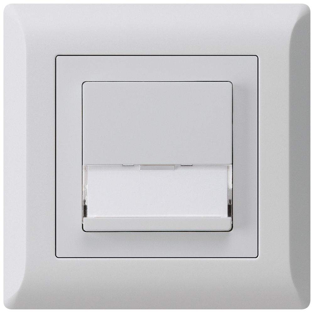 Poussoir de sonnerie ENC kallysto.line A/1L gris clair avec porte-étiquette