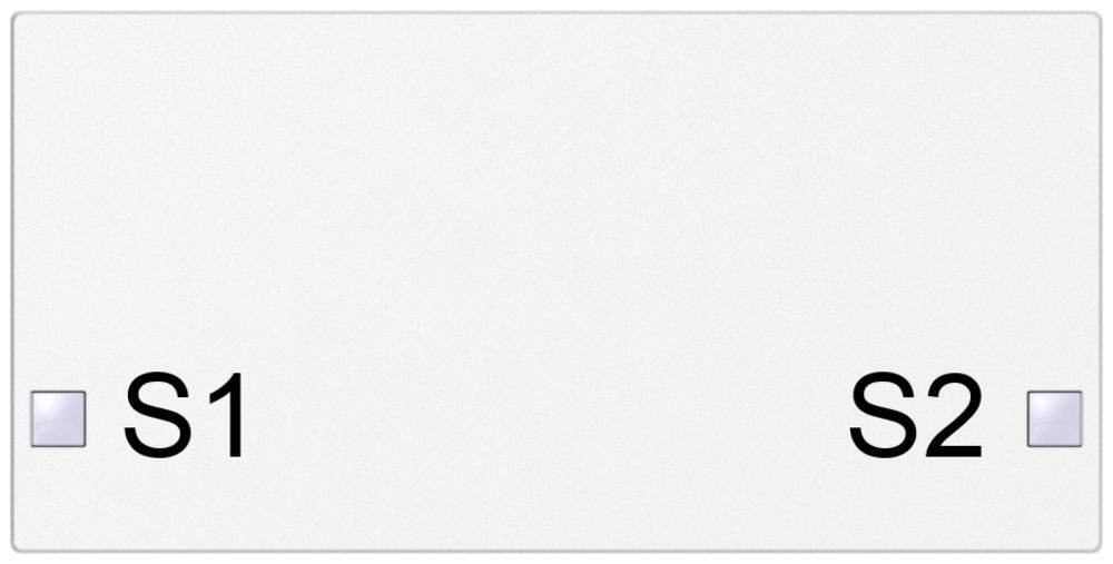 Taste SIDUS 2/4f zu Tastsensor mit Aufdruck S1/S2, weiss