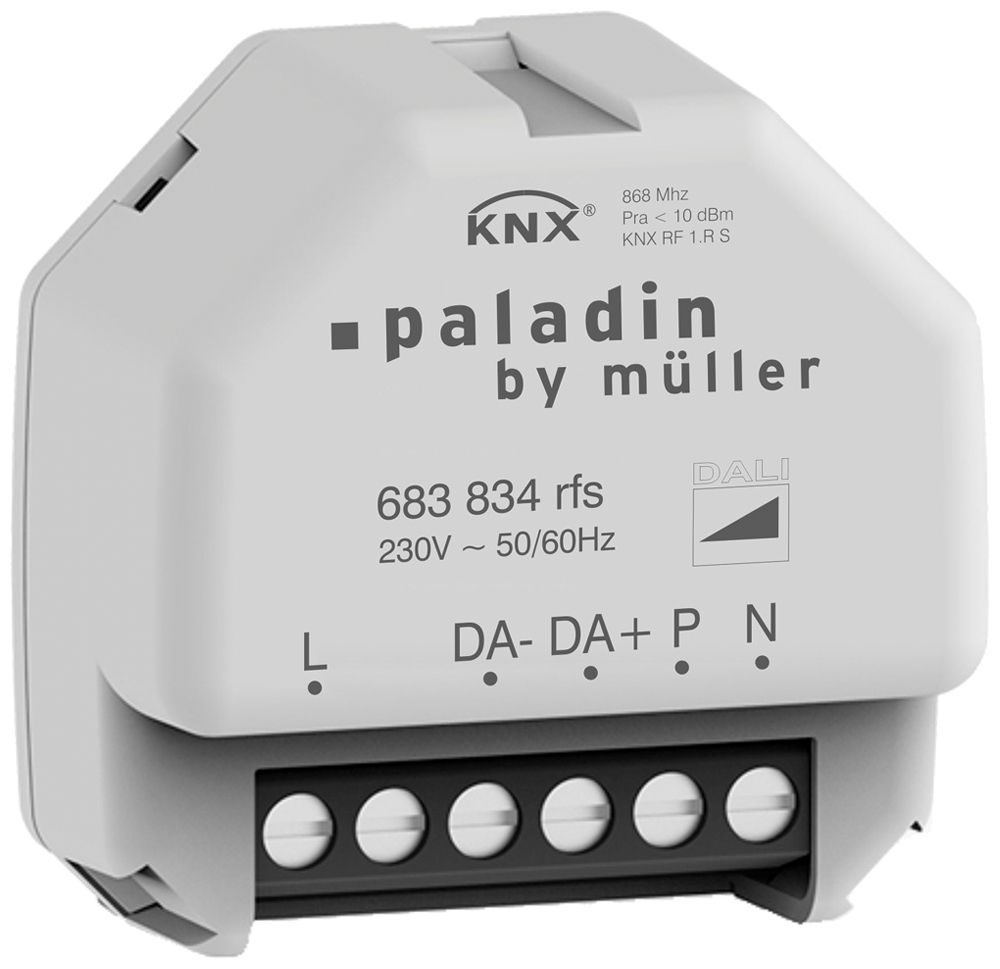 Gateway KNX RF/DALI INS paladin 683 834 rfs 1-can 64apparecchi/canale 230V