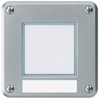 UP-Sonnerie-Drucktaster Hager robusto IP55 mit Bezeichnungsschild aluminium