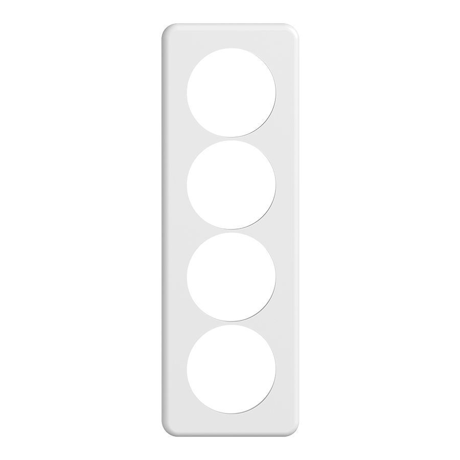 Placca di copertura STANDARDdue 4×1 4×Ø58, bianco