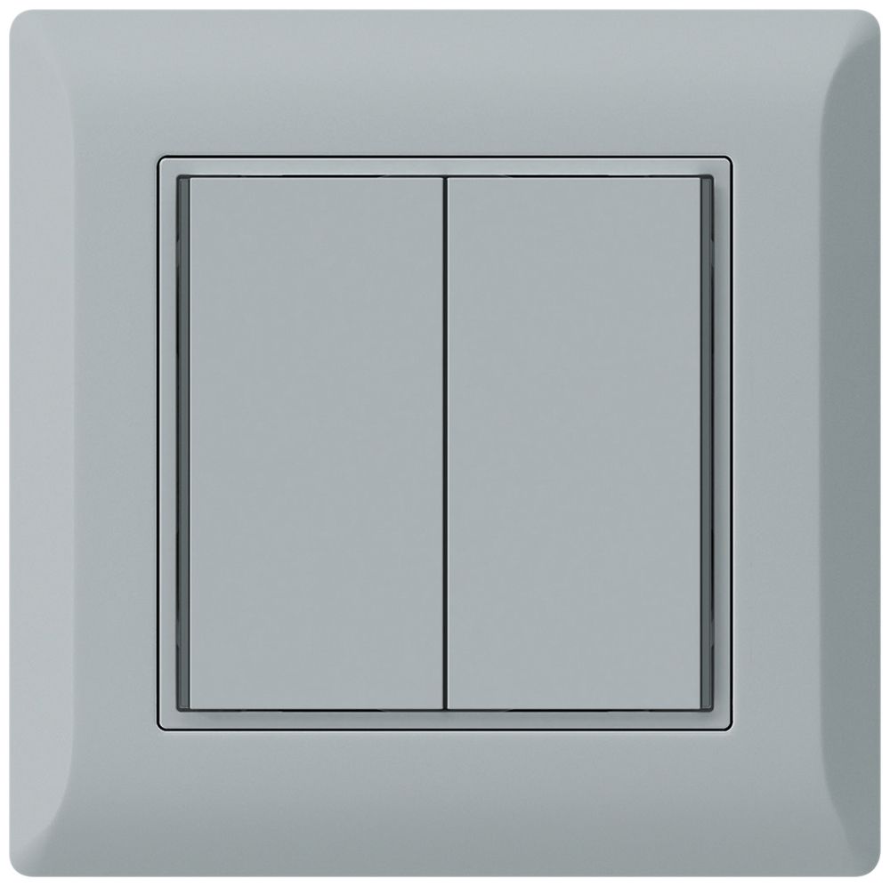 UP-Taster KNX KLI 2×Tasten 4×Betätigungspunkte LED grau