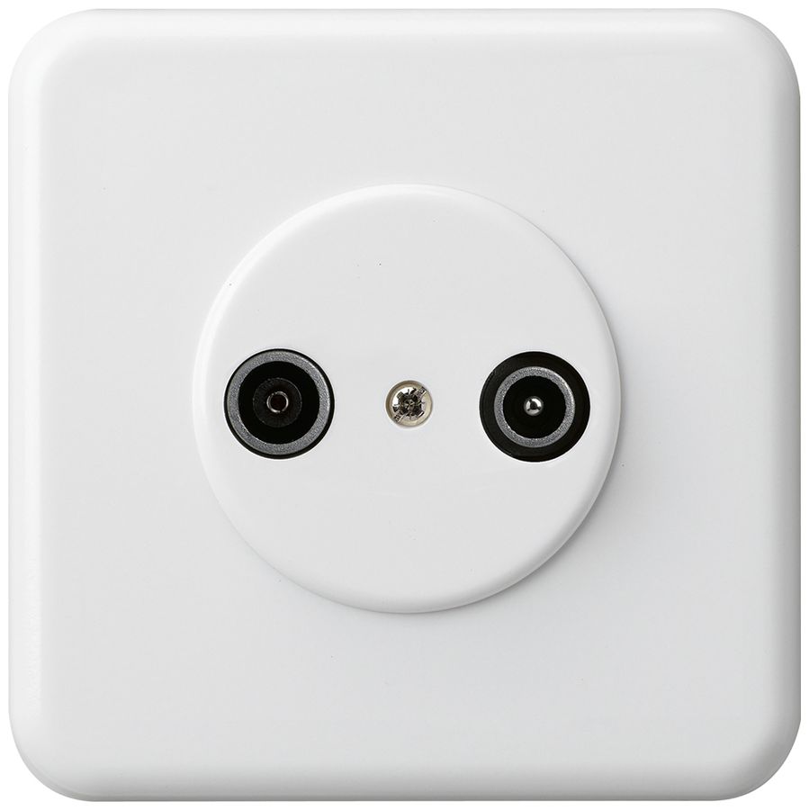 Prise de passage ENC basico TV-R 19dB blanc