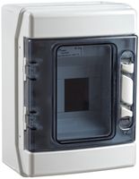 AP-Gehäuse Elcase 231×166×113mm, 1×4 Module, IP65, IK08, 650°C, ABS/PC, grau