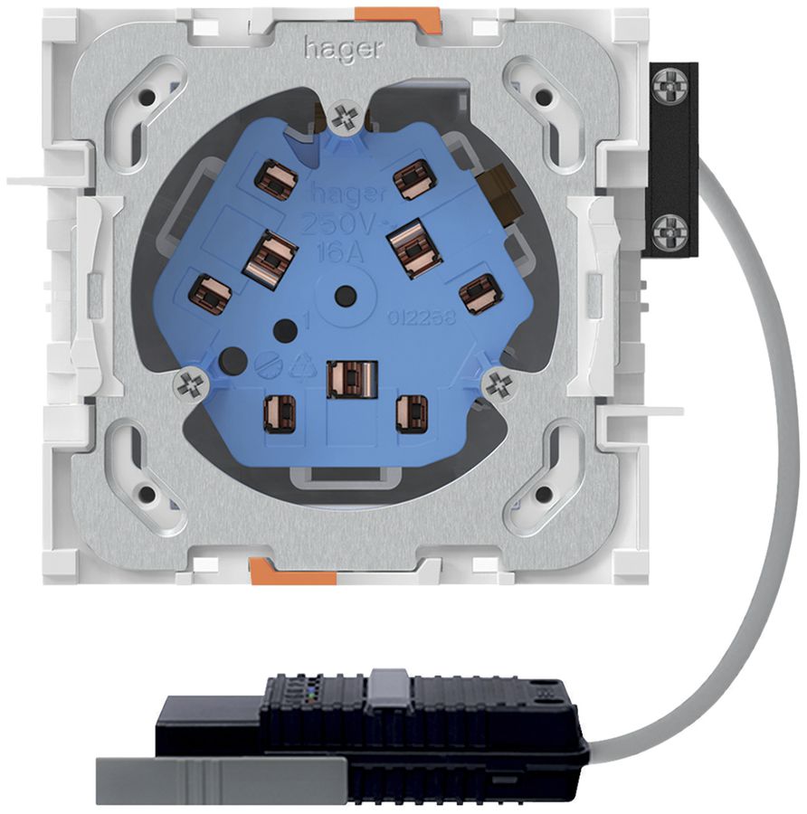 EB-Steckdose 3×Typ 13/23, Rundkabel-Adapter, L1, Td 3×2.5mm²