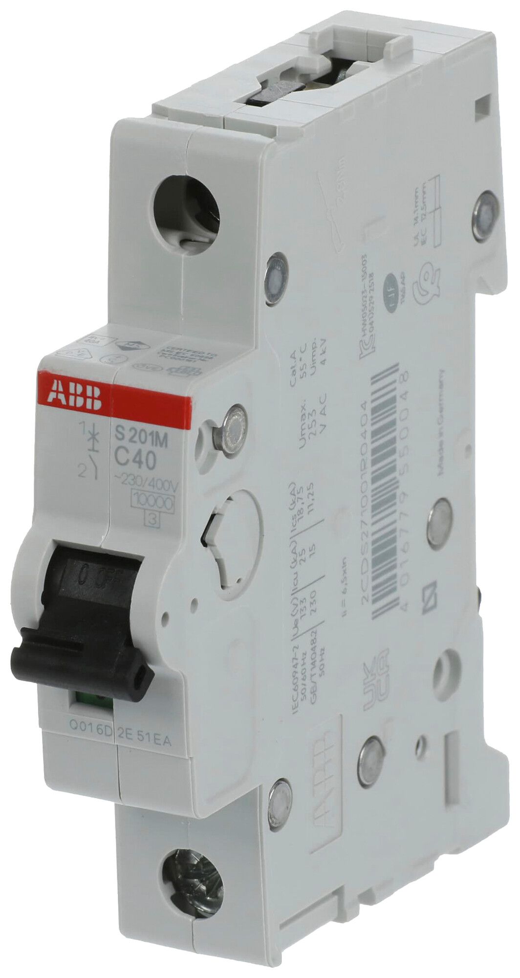 Leitungsschutzschalter ABB S201M-C40 40A C 10kA