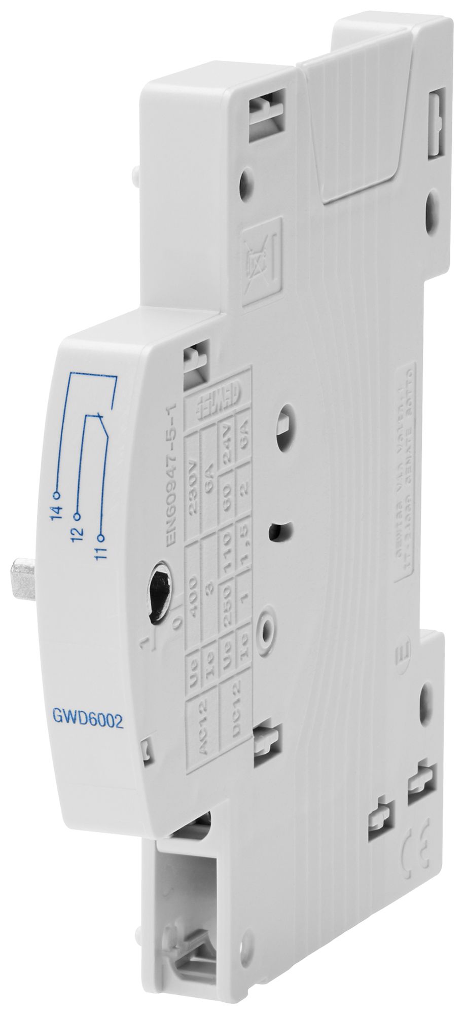 Hilfsschalter Gewiss 90 AM 6A 230V 1CO 0.5TE