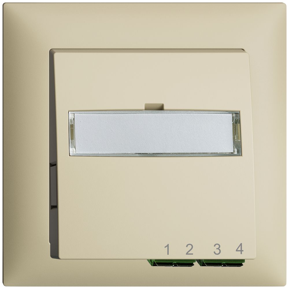 UP-Anschlussdose FTTH EDIZIOdue FH 2×LC APC Duplex FMI vanille