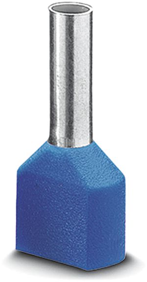 Capocorda doppio isolato PX DIN 46228 2×16mm² L=16mm blu