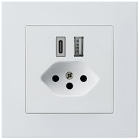 UP-USB-Ladesteckdose kallysto.pro 18W PD 1×Typ A 1×Typ C T13 weiss