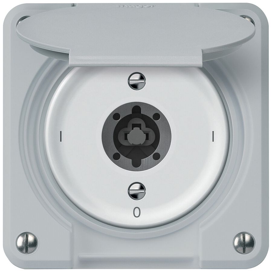 Interrupteur à clé robusto interrupteur 3×1 pôle 16A 250V 86×86mm gris