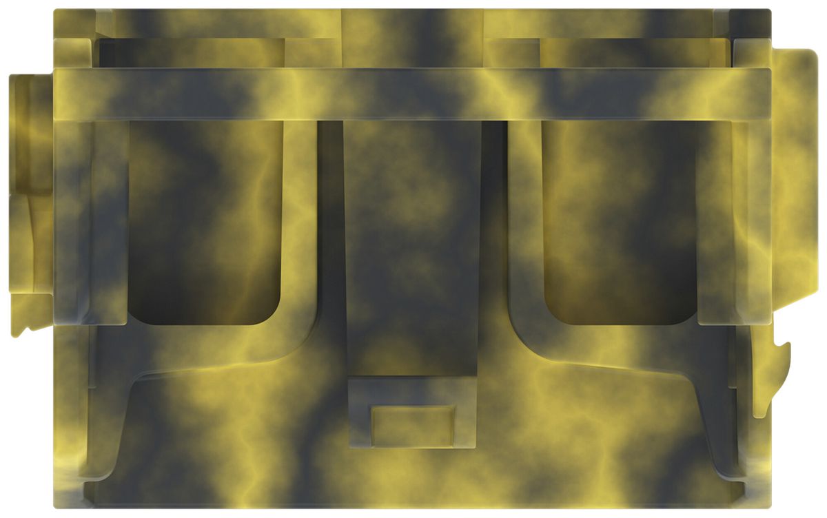 Befestigungsadapter WAGO 221 ohne Zugentlastung 10L×4mm² TH15 grau/gelb