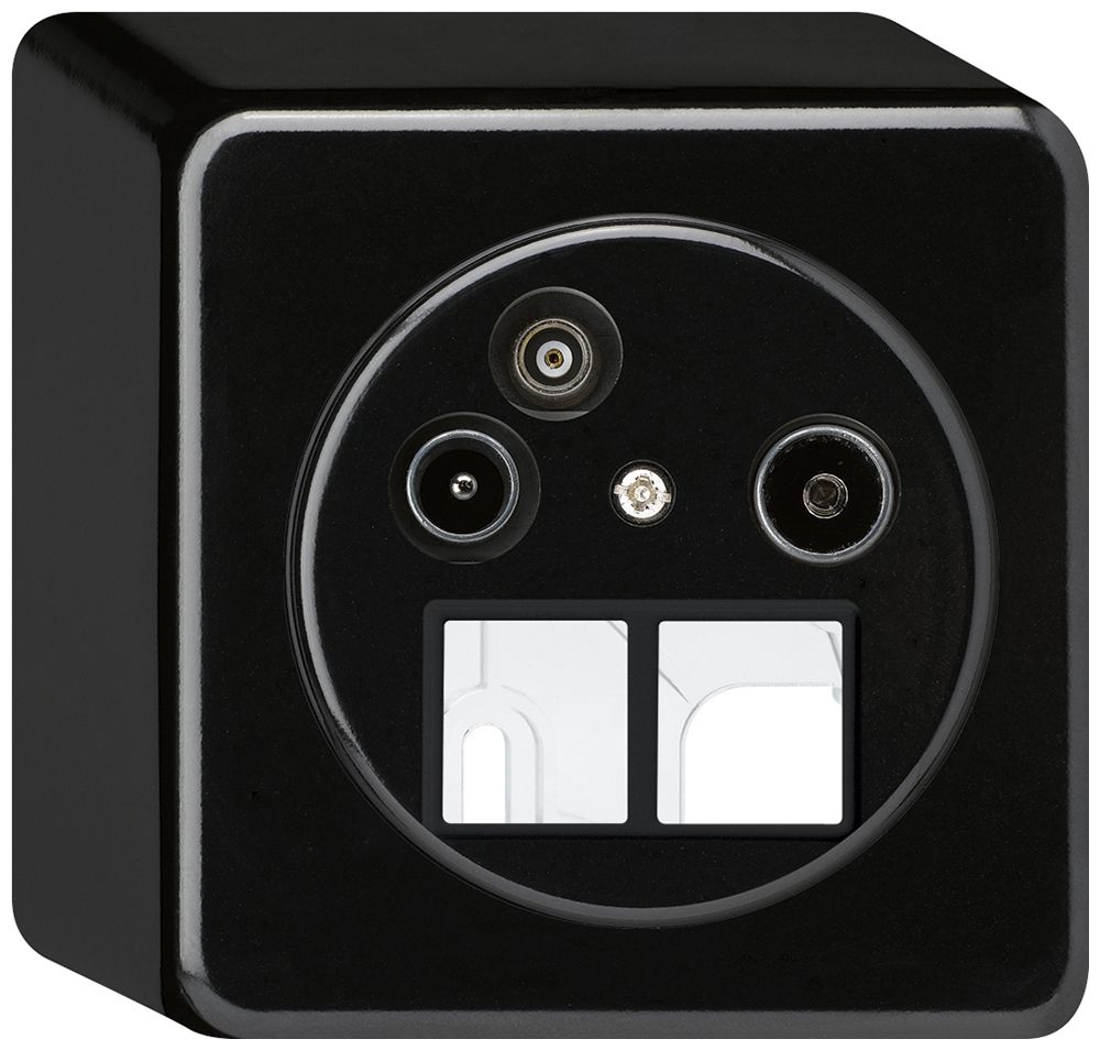 Presa d'antenna AP TV-R-dati HMS basico 19dB nero