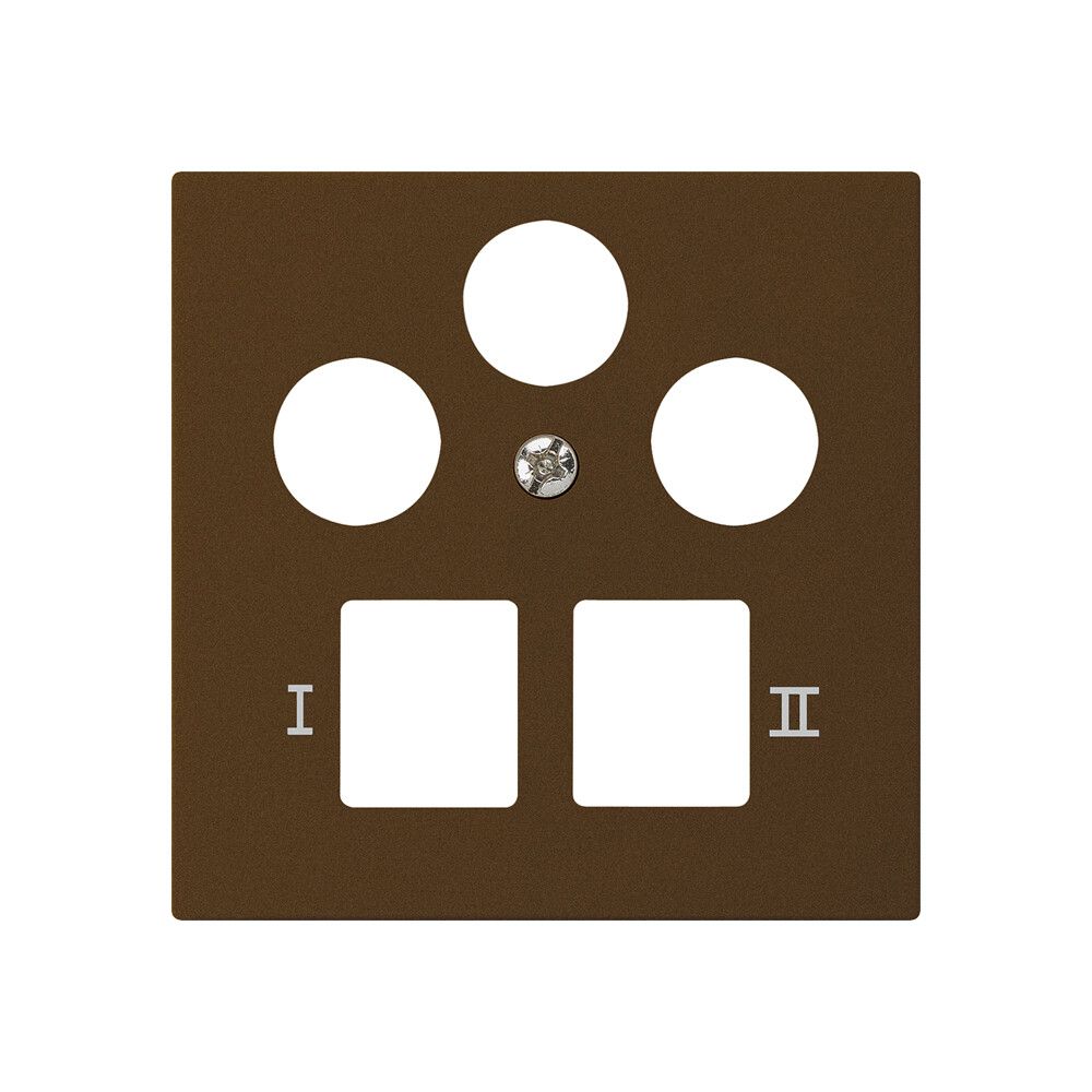 Placca frontale kallysto per R&M HWS marrone 3 fori SAT multimedia