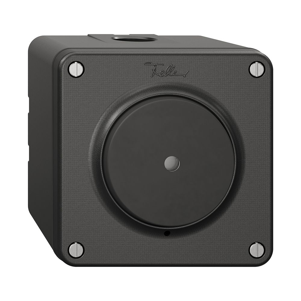 NAP-Leucht-Drucktaster NEVO, m.Frontlinse, LED gelb, S/Ö 1L, schwarz