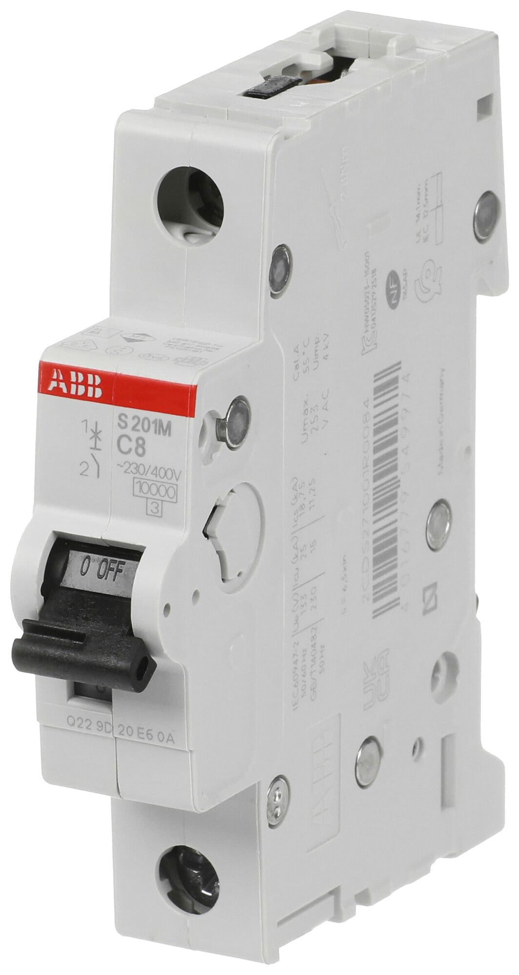Leitungsschutzschalter ABB S201M-C8 8A C 10kA