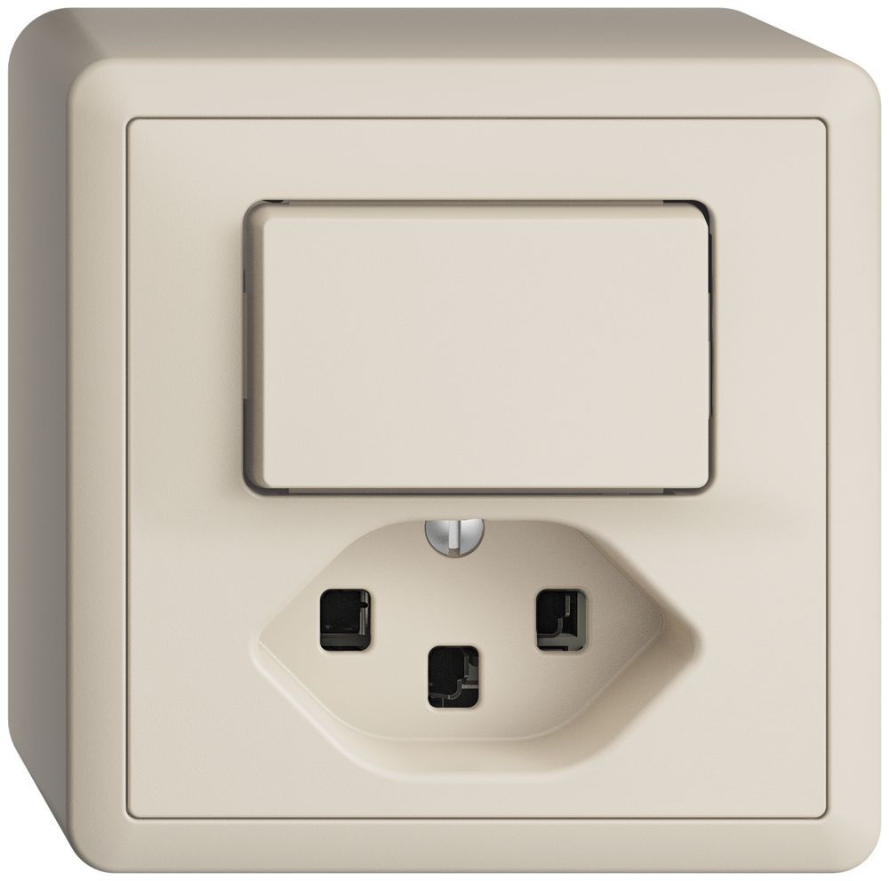 AP-Kombination 6/1L+T23 16A EDIZIOdue crema