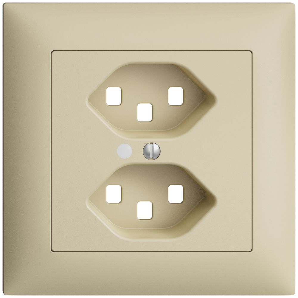 UP-Frontset EDIZIOdue vanille 88×88mm 2×T23 mit Linse