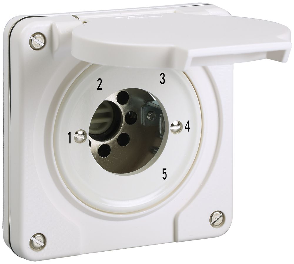 Interrupteur à gradation ENC s.cylindre NEVO 1P, IP55, 1-2-3-4-5, ret.9, blanc