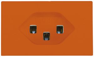 FLF-Steckdose A. Steffen 1×Typ 23 16A 250V 62.5mm×37.5mm orange