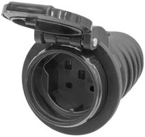 Kupplung Steffen T25 IP55 16A 400V, schwarz/Deckel schwarz