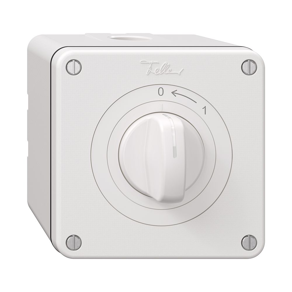 NAP-Schwenktaster NEVO, mit Drehgriff, KS, 0<-1, weiss