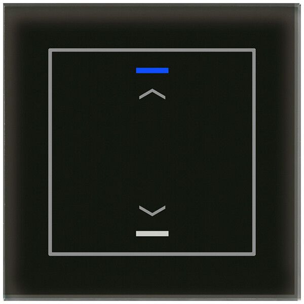 UP-Taster KNX RGBW MDT BE-GTL10S.A1S 1T/2B Glas schwarz "Jalousie"