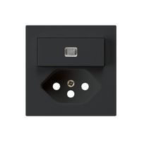 Frontset kallysto 60×60 schwarz mit Kinderschutz und Linse S3/T13