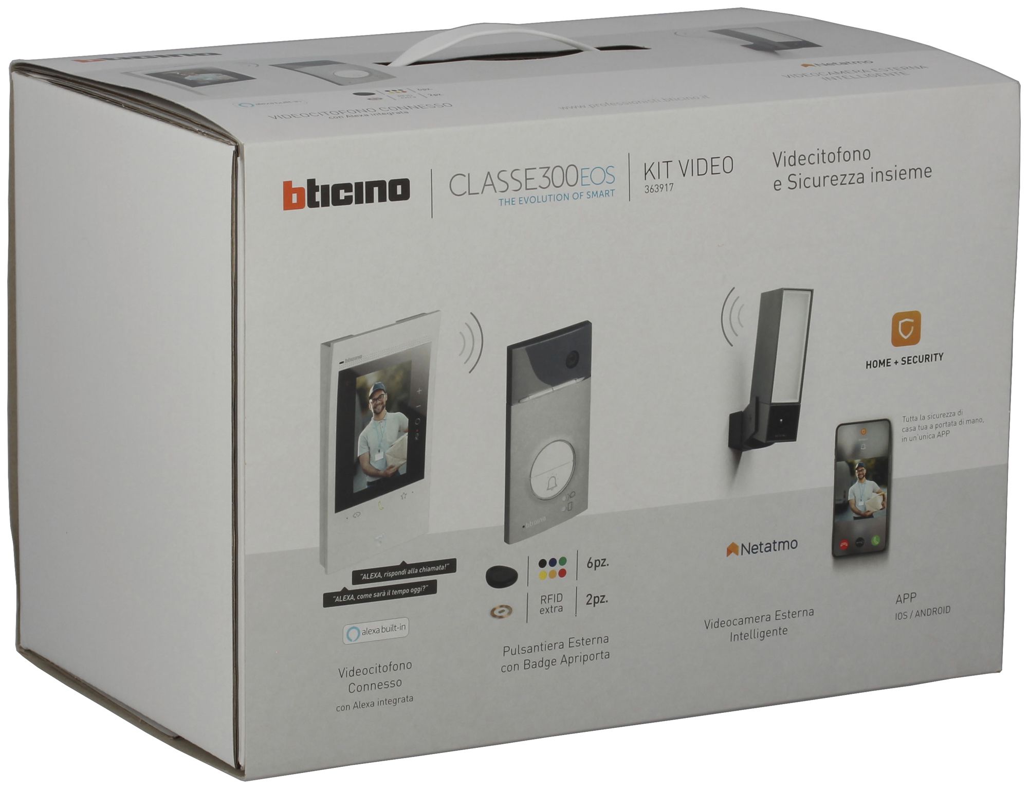 Kit citofono porta video bticino casa 2 fili con videocamera esterna Netatmo