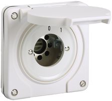 UP-Umschalter ohne Zylinder NEVO 1P, IP55, 0-1, Abz.12, weiss