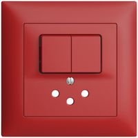 Kit frontal ENC EDIZIOdue berry 88×88mm pour combi 2 boutons+T12