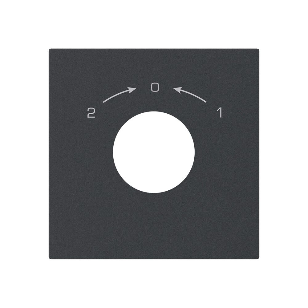Kit frontale per contatto rotativo a chiave 60×60mm kallysto 1>0<2 nero