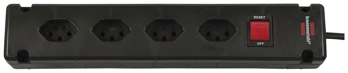 Prise multiple Bremounta interrupteur 4×T13 90° 3m H05VV-F 3×1mm² no