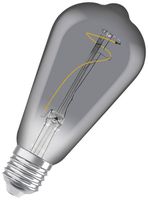 LED-Lampe LEDVANCE Vintage Edison E27 3.4W 100lm 1800K Ø64×140mm rauchig
