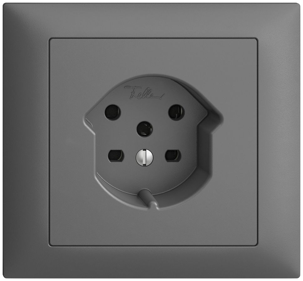 EB-Steckdose EDIZIOdue T15 FKE dunkelgrau