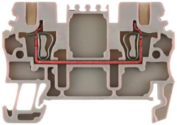Borne de passage Weidmüller ZDU 1.5 connexion à ressort 1.5mm² TS35 beige