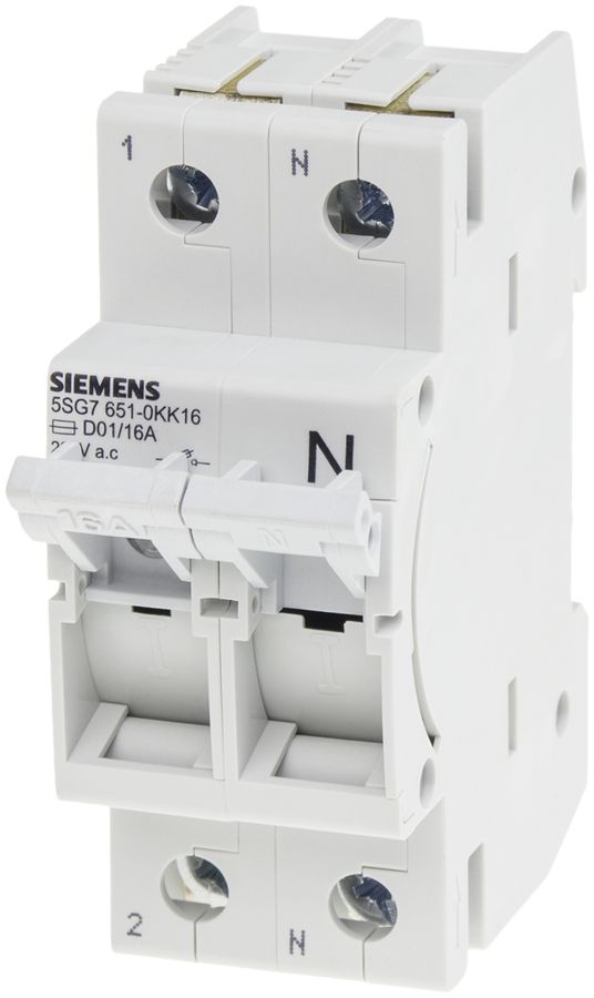 Interrupteur de charge Siemens MINIZED 5SG7 avec fusible D01 1LN 230V 16A 2UM