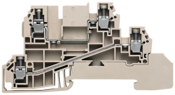 Borne multi-étage Weidmüller WDK /L/L connexion à vis 2.5mm² 2 étages beige