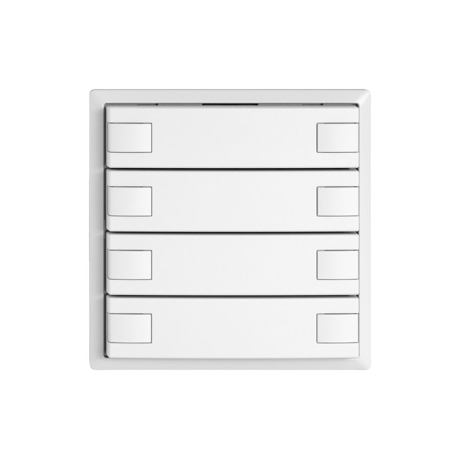 Poussoir KNX RGB EDIZIO.liv SNAPFIX® capteur temp.s.LED 8× comm.1T bc