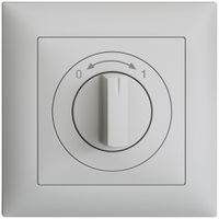 Frontset EDIZIOdue 0<->1 hellgrau 88×88mm für Schwenktaster