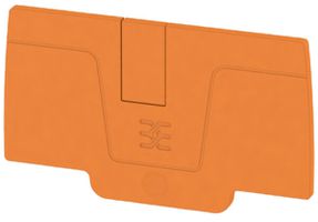 Plaque de fermeture Weidmüller série A AEP 2C 6 64.93×2.1mm, orange