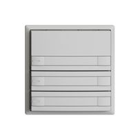 KNX-Taster RGB EDUE, 250mW, m.RGB-LED, m.Papiereinlage, 3×Taste, 2×Tastenb., hgu