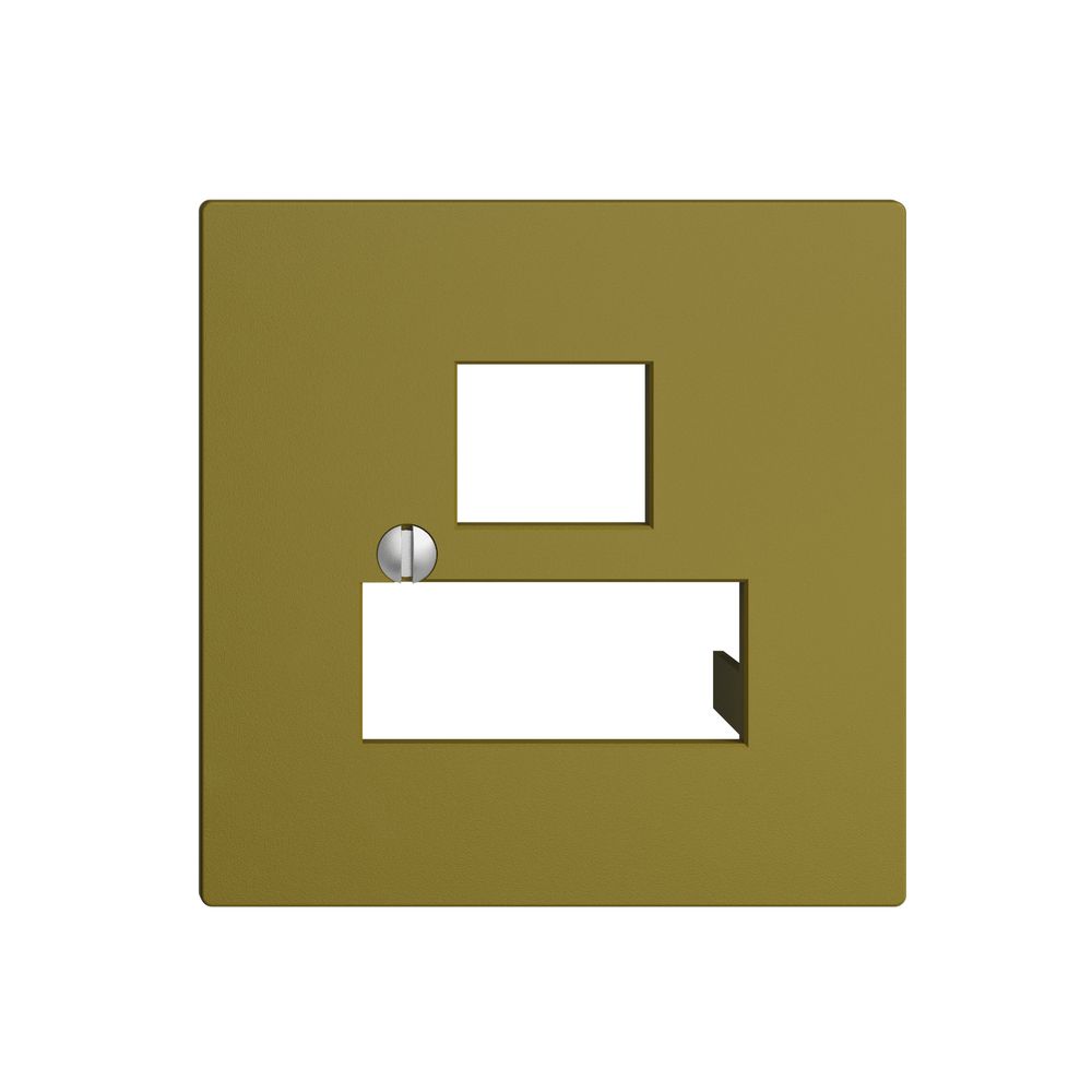 Frontplatte 3×RJ45 EDIZIOdue olive R&M swissline