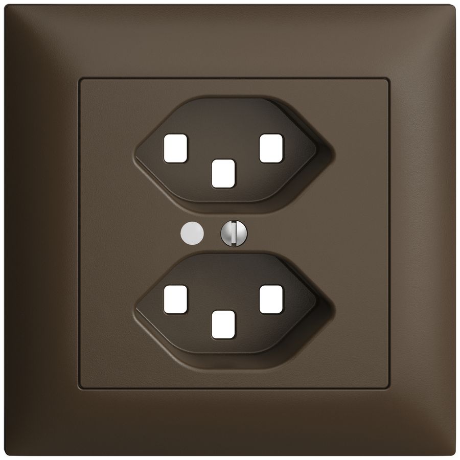 UP-Frontset EDIZIOdue coffee 88×88mm 2×T23 mit Linse