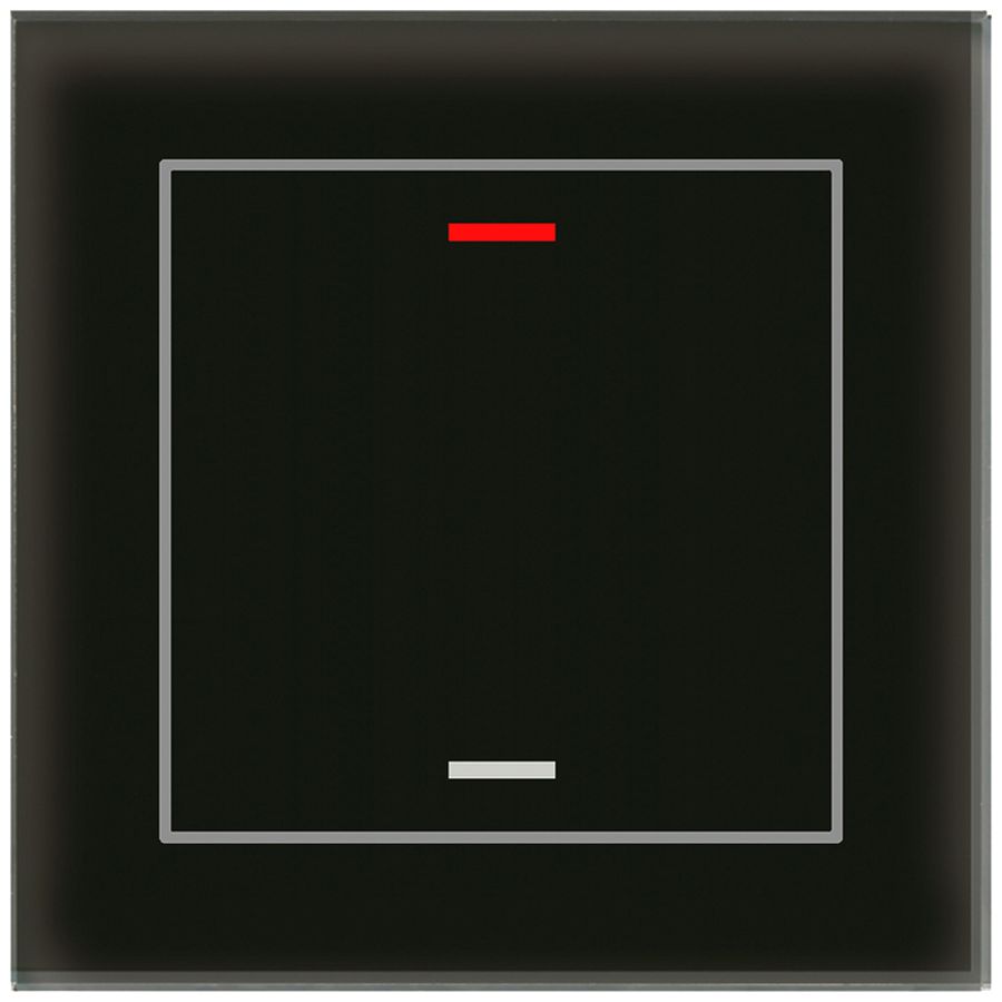 Pulsante KNX RGBW INC MDT BE-GTL10S.01S 1t/2a vetro nero "neutrale"