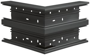 Angle extérieur Hager BR 65×210mm couvercles 2×80mm noir