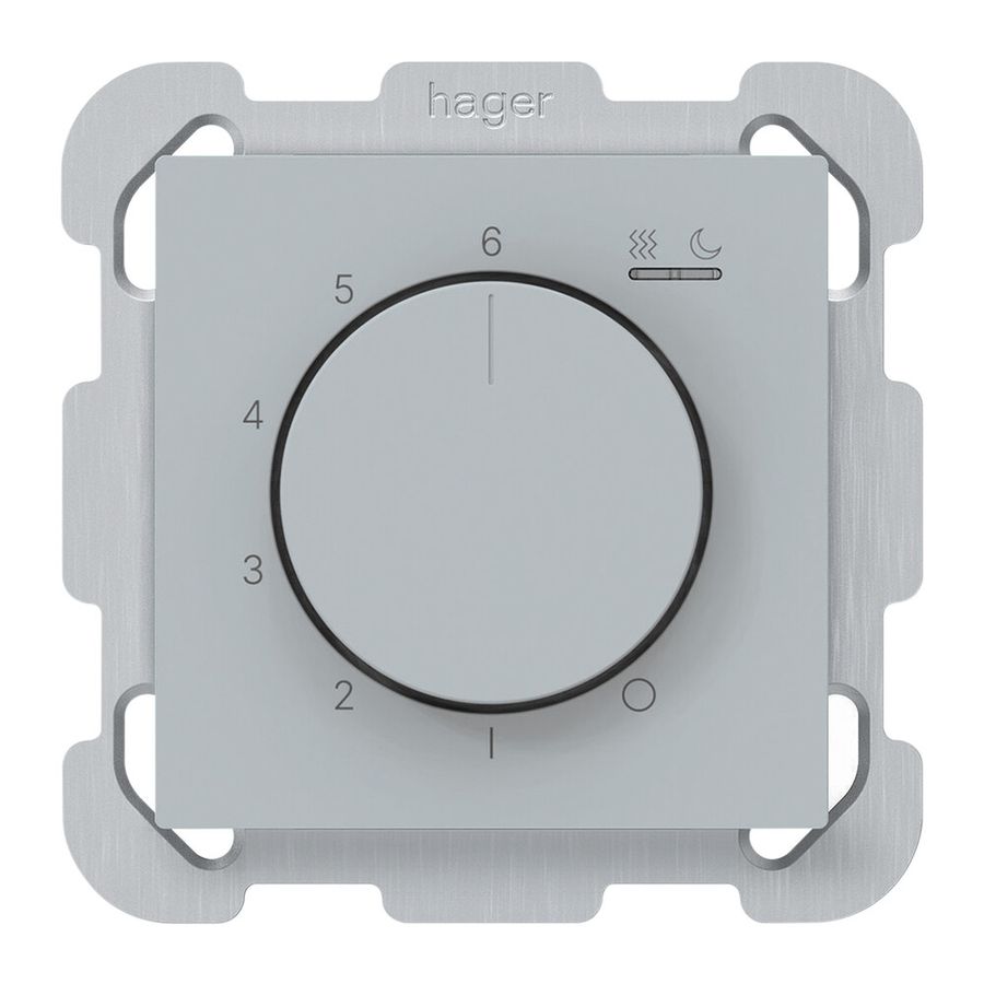 UP-Raumthermostat kallysto An/Aus 230VAC 4A 77×77mm grau