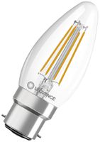 LED-Lampe LEDVANCE CLAS B B22d 4W 470lm 2700K Ø35×91mm B10.5 klar