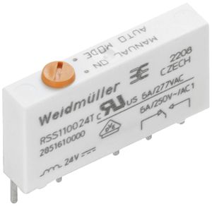 Relais WM RSS110024T 1CO AgSnO2 21.6…26.4VDC 6A/250VAC Prüftaste