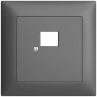 Kit frontale INC EDIZIOdue grigio scuro 88×88mm 1×RJ45